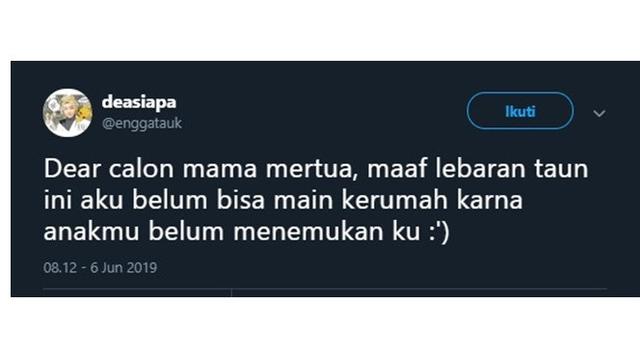 Curhatan Netizen Untuk Calon Ibu Mertua Usai Lebaran Ini Bikin Senyum-senyum