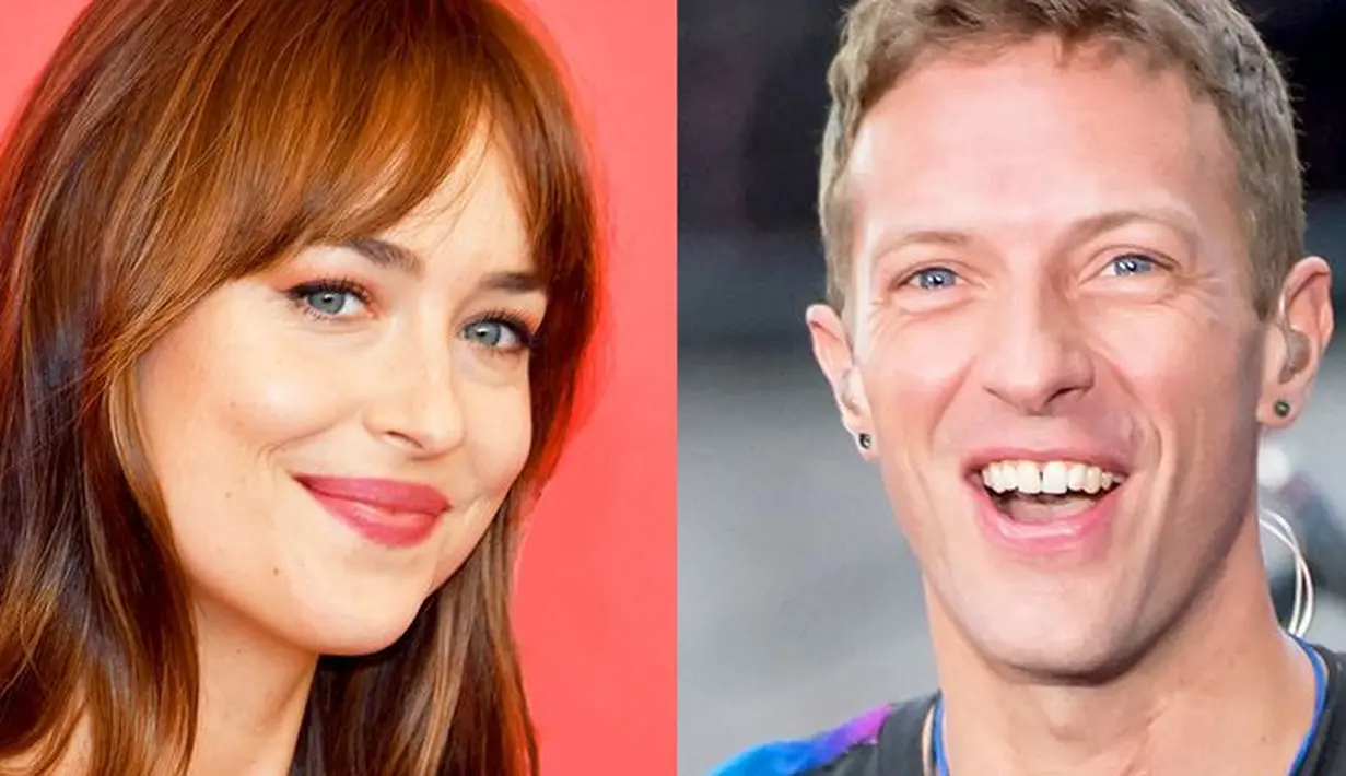 Dakota Johnson dan Chris Martin kini sudah berani mengabadikan cinta mereka lewat tinta permanen di tubuh keduanya. (Getty Images/Cosmopolitan)