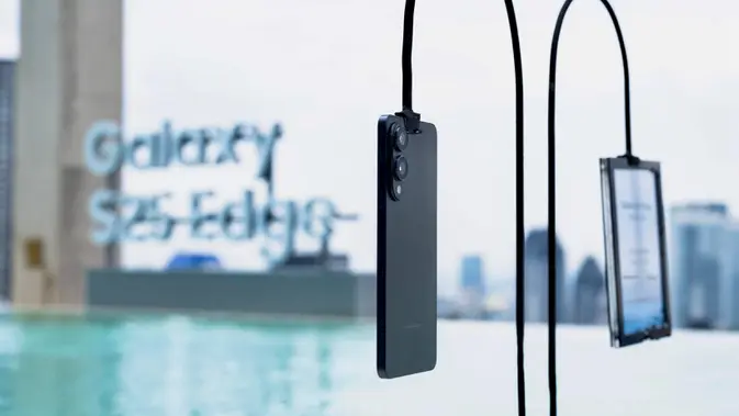Samsung rilis ponsel terbaru yang diklaim paling tipis yang jadi favorit penyanyi Mahalini. [Dok/Samsung Indonesia].