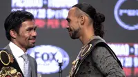 Manny Pacquiao akan bertarung melawan Keith Thurman di Las Vegas, AS, Sabtu malam waktu setempat (20/7/2019) (John Gruzinski/ AFP)