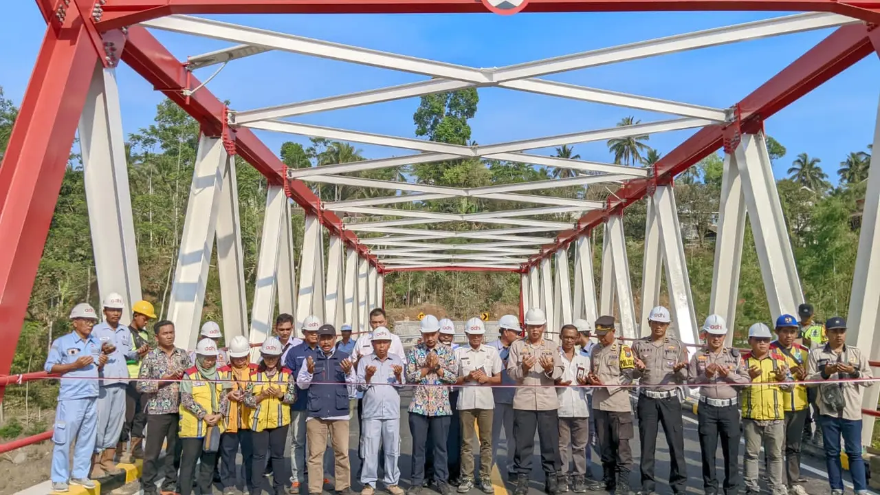 Pengerjanan jembatan Glidik II rampung dan bisa dilewati kendaraan (Istimewa)