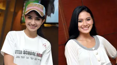 Fiona Fachru Nisa dan Indah Permatasari keduanya adalah pemain film horor ‘After School’ (Liputan6.com/Panji Diksana).