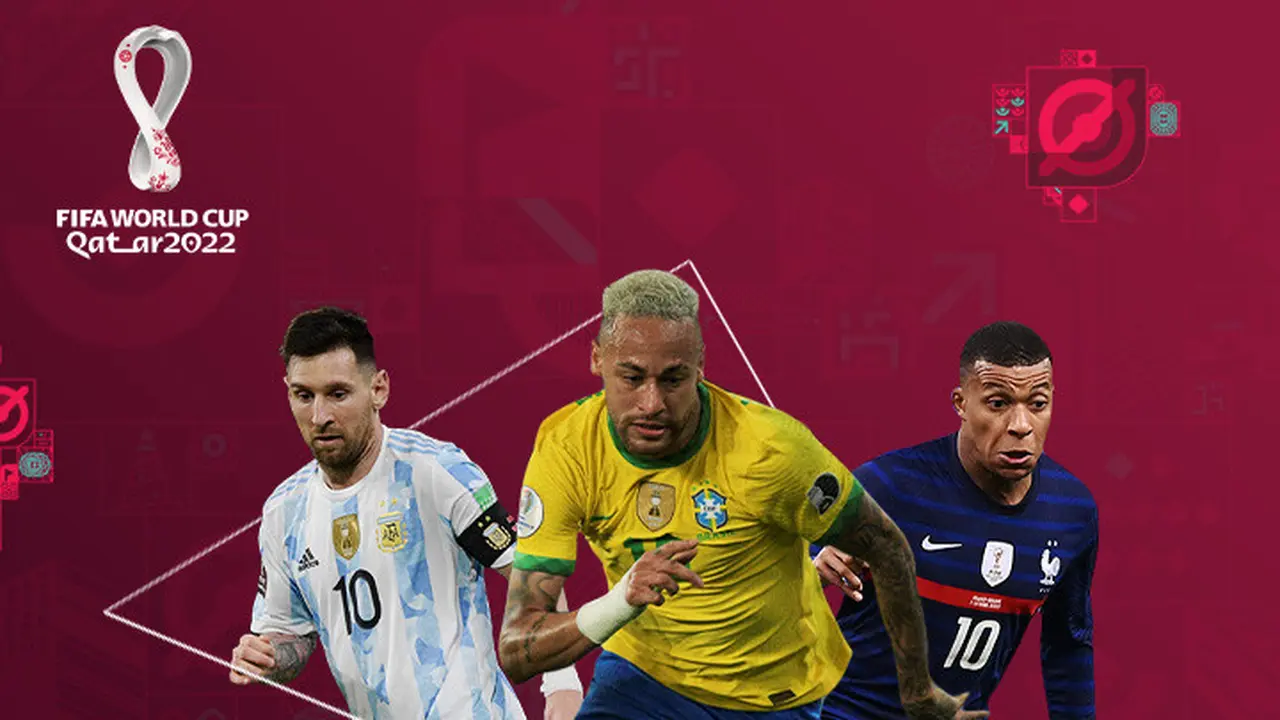 Piala Dunia - Lionel Messi, Neymar, Kylian Mbappe