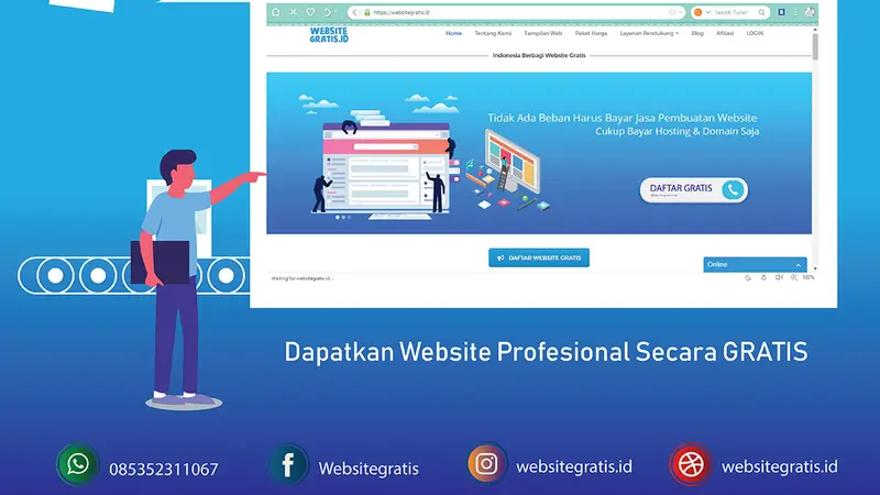 Aplikasi pembuat websitegratis.id dari Mobidu