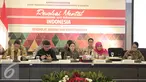 Menko PMK Puan Maharani beserta Mendagri Tjahjo Kumolo, Menag Lukman Hakim, Mensos Khofifah Indar Parawansa, dan Menteri Pemberdayaan dan Anak Yohana Yambise. menggelar rapat khusus membahas Gafatar di Jakarta, Selasa (2/2). (Liputan6.com/Angga Yuniar)