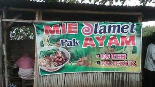 6 Nama Warung Mi Ayam Ini Nyeleneh Banget, Kocak