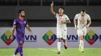 Winger Persija Jakarta, Alfriyanto Nico mencetak gol ke gawang Persik Kediri. (Bola.com/Bagaskara Lazuardi).