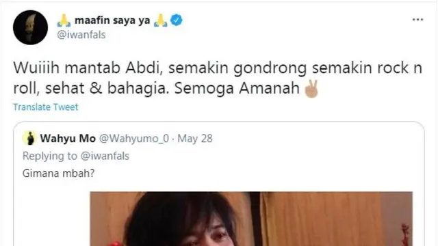 Tanggapan Iwan Fals atas terpilihnya Abdee Slank Sebagai Komisaris Telkom