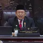 Ketua Majelis Permusyawaratan Rakyat Republik Indonesia Bambang Soesatyo dalam Sidang Tahunan MPR di Kompleks Parlemen Senayan, Jakarta. (Foto: Tangkapan Layar Youtube Sekretariat Presiden).