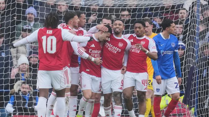 Portsmouth vs Arsenal: Gabriel Martinelli Hattrick, The Gunners Selamat dari Pembunuhan Raksasa
