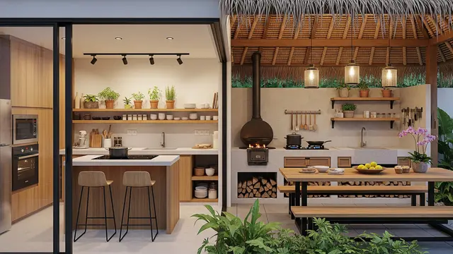 9 Desain Dapur Konsep Terbuka untuk Dua Keluarga, Solusi Harmonisasi Ruang