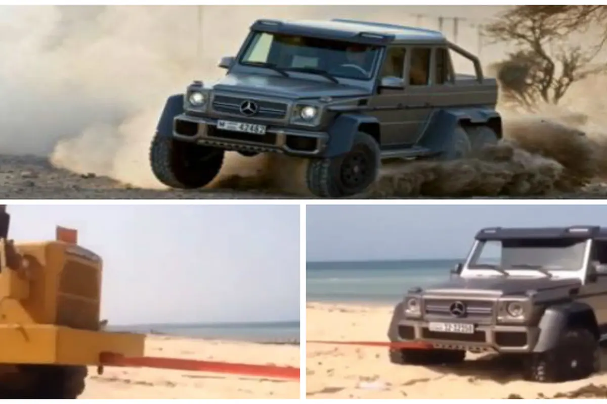 Keok di Medan Pasir, Mercy 6x6 Seharga Rp 2,2 M Diderek Buldozer