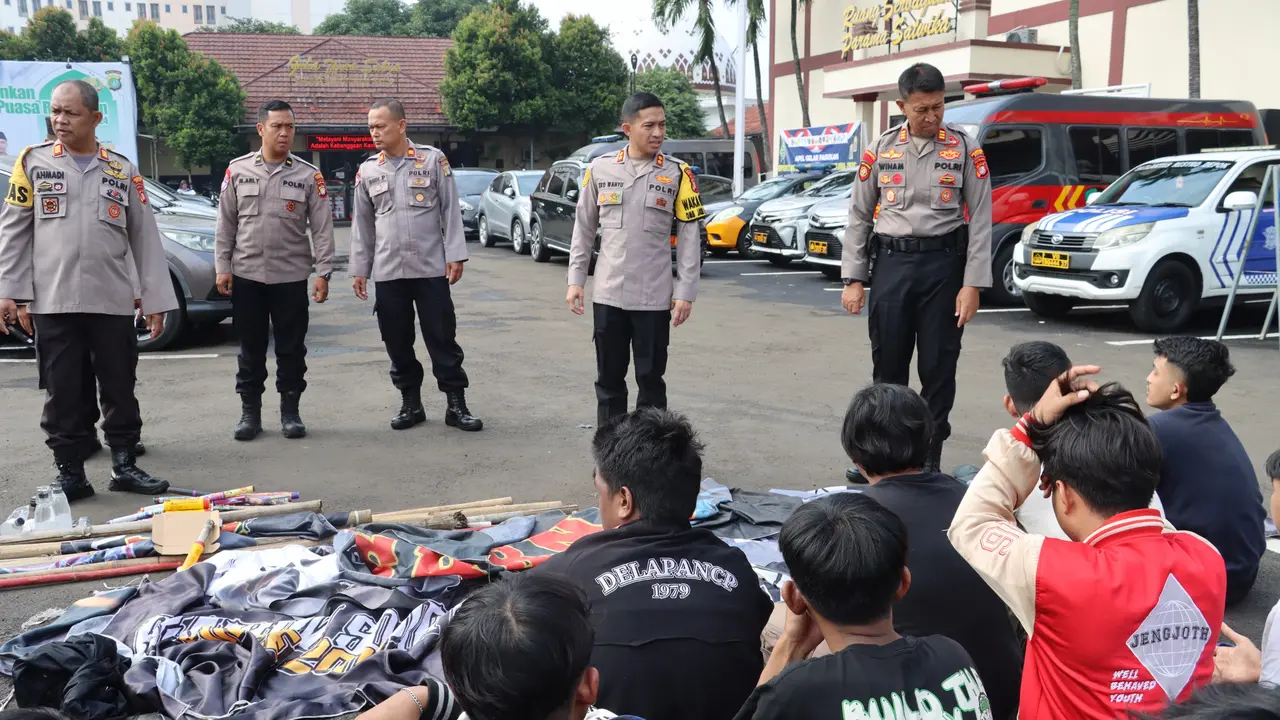 Polres Depok Amankan 38 Remaja Hendak Tawuran dengan Modus SOTR, 5 Positif Narkoba