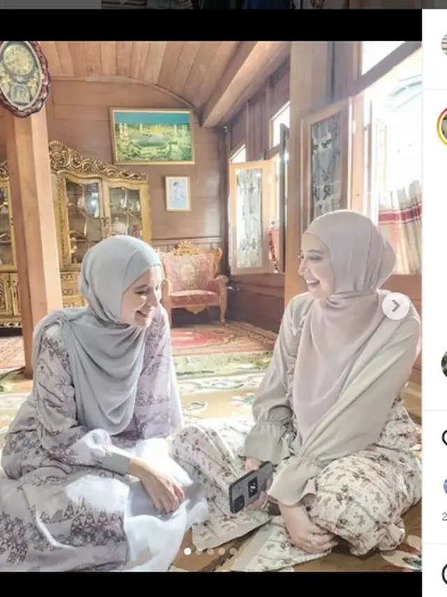 Momen Shireen Sungkar dan Zaskia Sungkar di desa Cupak, Solok, Sumatra Barat (Foto: Instagram zaskiasungkar15)