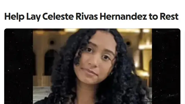 GoFundMe yang digelar keluarga Celeste Rivas. (Tangkapan layar GoFundMe)