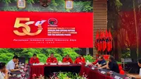Focus Group Discussion (FGD) sesi II yang digelar DPP PDIP dengan sejumlah pemuka pendapat (Opinion Leader) di kantor pusat partai di Jalan Diponegoro, Jakarta Pusat, Jumat (6/1/2023).