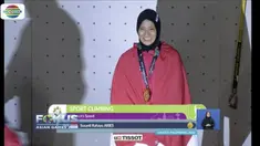 Cabang olah raga panjat tebing menyumbangkan tiga medali bagi kontingen Indonesia. Emas, perak dan perunggu, diraih oleh atlet putra dan putri di nomor kecepatan.
