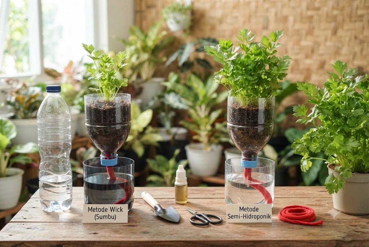 Cara Menanam Seledri di Botol Bekas agar Tumbuh Rimbun