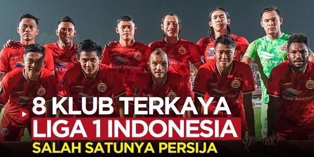 MOTION GRAFIS: 8 Klub Terkaya di Liga 1 Saat Ini, Persija Jakarta di Posisi Teratas