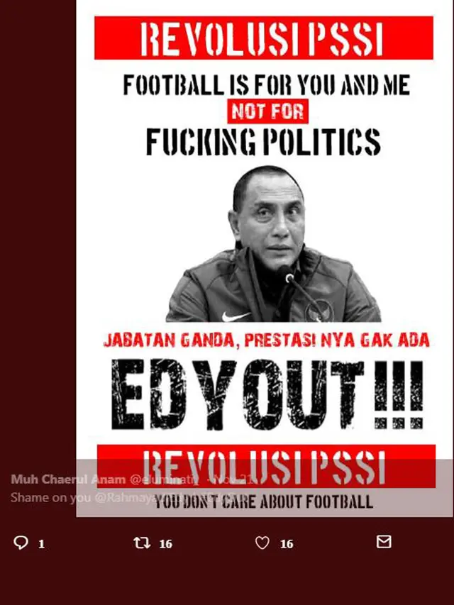 Warganet Kecewa Timnas Gagal AFF 2018, Meme Edy Out Banjiri Medsos