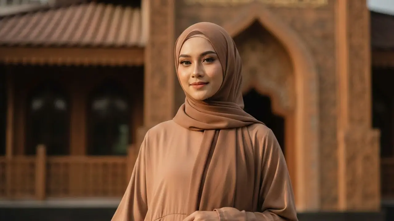 Warna Hijab yang Cocok untuk Gamis Earth Tone