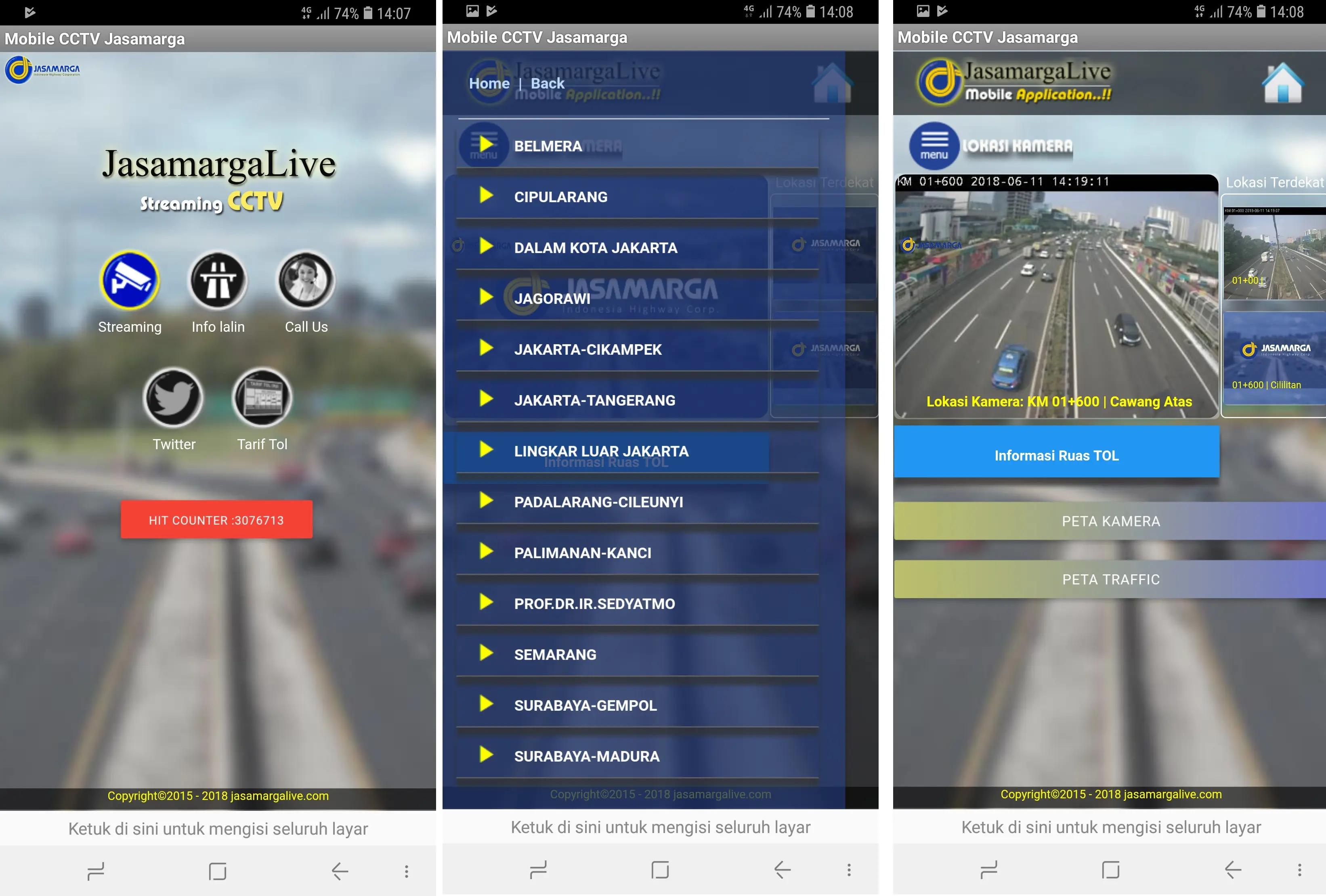 Aplikasi Jasamargalive yang membantu kamu saat berada di jalan tol (Liputan6.com/ Agustin Setyo W)