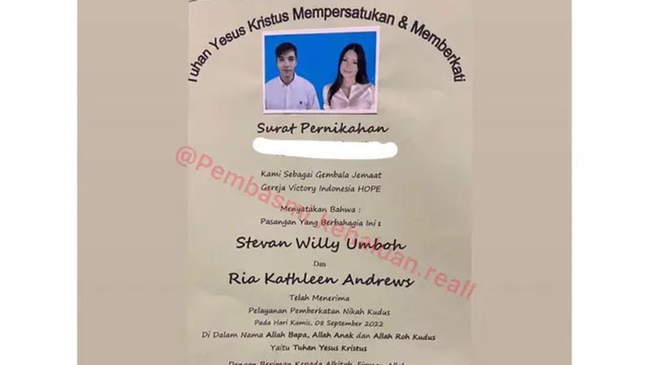 Stefan William dan Ria Andrews Akui Status Hubungan, Perlihatkan Bukti Pernikahan