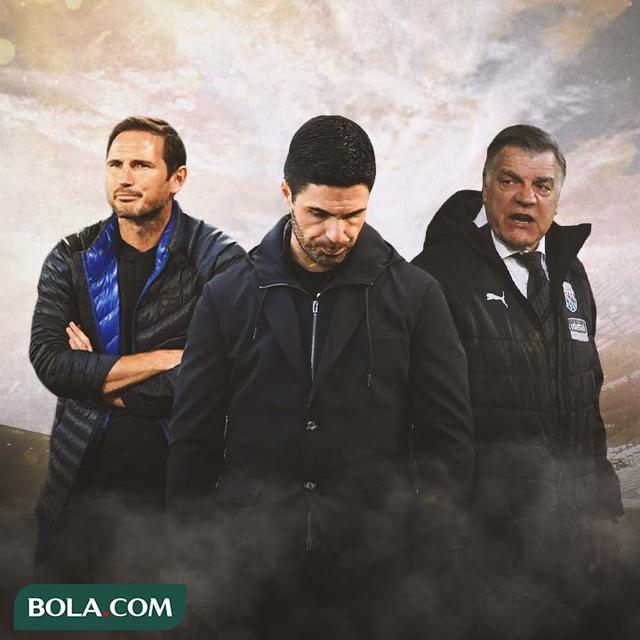 Ilustrasi - Frank Lampard, Mikel Arteta, Sam Allardyce