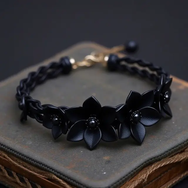 Model Gelang Bunga Hitam