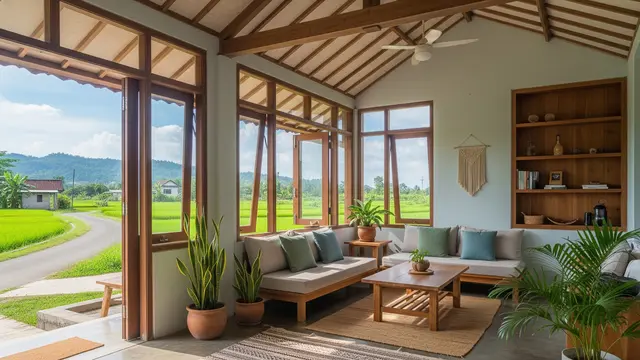 Desain Rumah Kampung Kecil Tapi Nyaman dan Tidak Panas Tanpa AC
