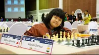 Samantha Edithso meraih gelar juara dunia dalam ajang FIDE Wordl Championship 2018 U-10 yang berlangsung di Minks, Belarusia, akhir Juni lalu. (www.facebook.com/asianyouthchess2018)