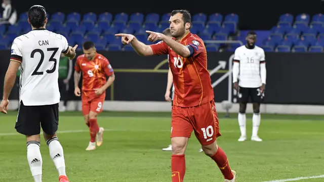 FOTO: Kejutan, Jerman Takluk 1-2 dari Makedonia Utara - Goran Pandev