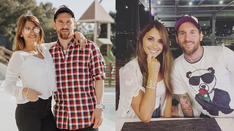 Jatuh Cinta Sejak Usia 9 Tahun, Ini 6 Potret Mesra Lionel Messi dengan Istri