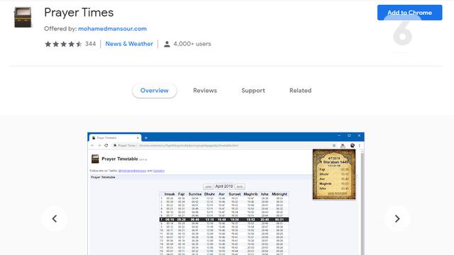 Ekstensi Pengingat Jadwal Salat di Google Chrome