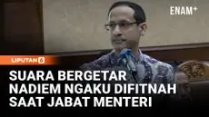 Saat membacakan pledoi, Nadiem Makarim mengaku difitnah saat dirinya masih menjadi menteri. Dengan suara bergetar, Nadiem tak kuasa menahan haru.