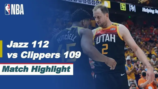 Berita video highlights laga seru semifinal wilayah barat NBA Playoffs 2021 antara Utah Jazz melawan LA Clippers yang berakhir dengan skor 112-109, Rabu (9/6/2021) pagi hari WIB.