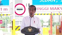 Presiden Joko Widodo (Jokowi) meresmikan Jalan Toll Trans Sumatera Ruas Binjai Langsa