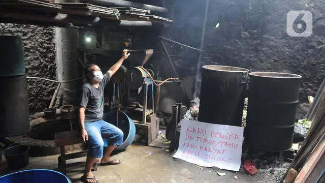 Aksi Mogok Produksi Tahu Tempe di Cimanggis
