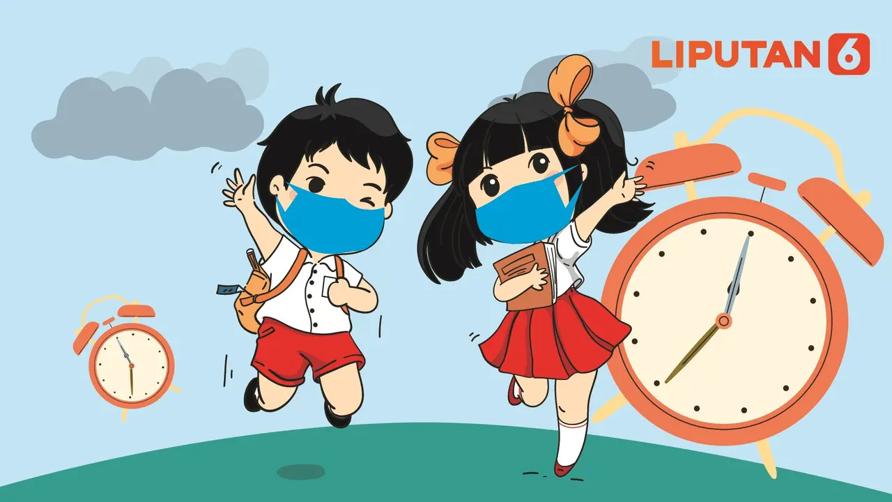 Banner Infografis Sekolah Gelar PTM Terbatas 100 Persen, Kriteria dan Persyaratannya. (Liputan6.com/Abdillah)