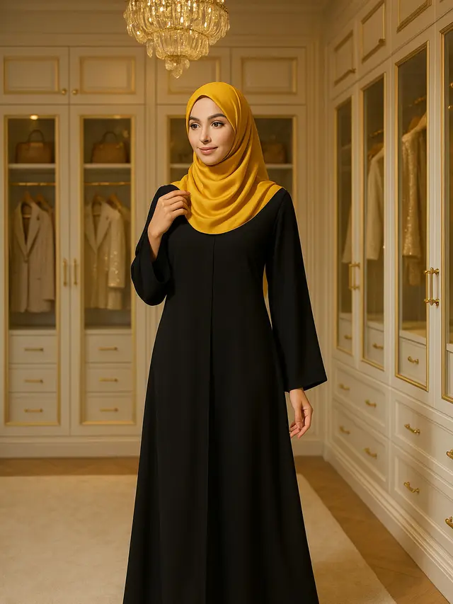 Rekomendasi dan Contoh Warna Jilbab untuk Gamis Hitam