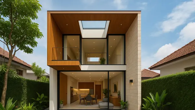 Desain Rumah 2 Lantai di Lahan Sempit Tapi Mewah/Ilustrasi gambar AI