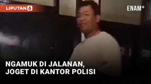 VIDEO: Pria Bersajam yang Ngamuk di Bali Malah Berjoget di Kantor Polisi