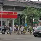 Massa aksi 5 Mei di Stasiun Gambir (Liputan6.com/Nanda Perdana Putra)