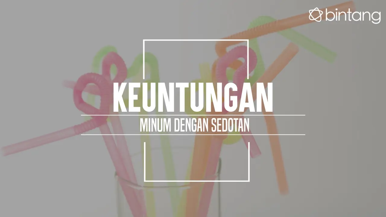 Ini keuntungan kalau kamu minum pakai sedotan. (Foto: Daniel Kampua, Digital Imaging: Nurman Abdul Hakim/Bintang.com)