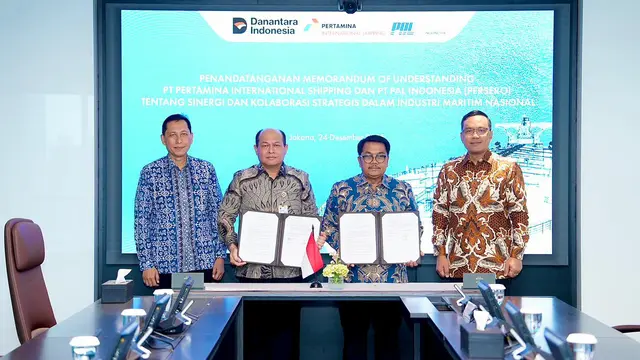 PT Pertamina International Shipping (PIS) dan PT PAL Indonesia kerja sama di bidang maritim. (Dok PIS)