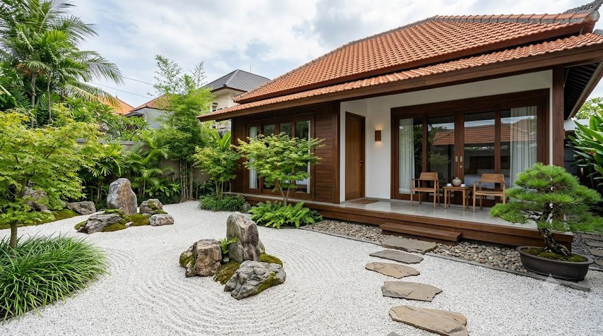 Ide Gravel Garden di Teras Rumah