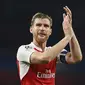 PANTAS - Kapten Arsenal, Per Mertesacker, menyebut bahwa timnya pantas meraih kemenangan atas Bayern Munchen di Liga Champion. (Reuters / Dylan Martinez)