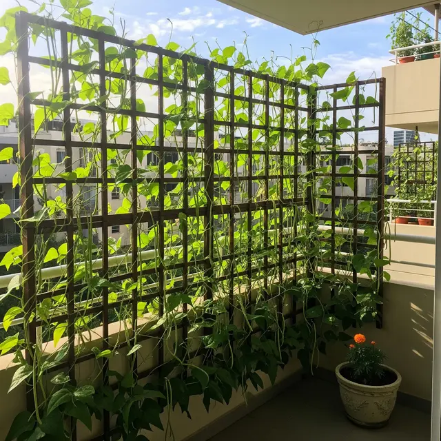 9 Model Kebun Kacang Panjang di Balkon Lantai 2, Subur dan Berbuah Lebat