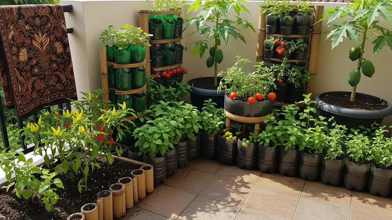 Konsep Mini Edible Patio Garden