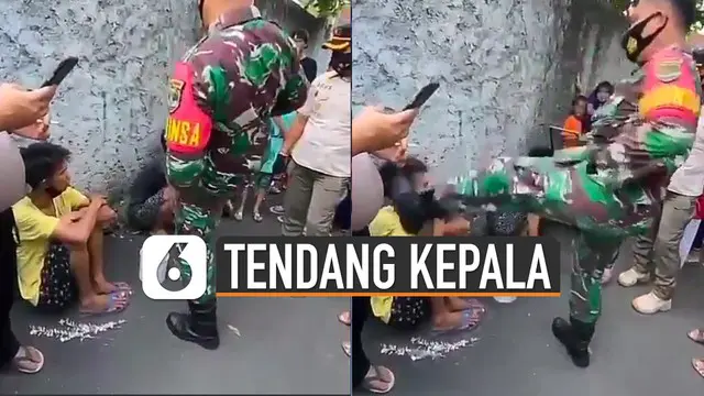 Beredar video anggota TNI tendang kepala tukang ondel-ondel. Kejadian itu karena tukang ondel-ondel ketahuan mencuri handphone.
